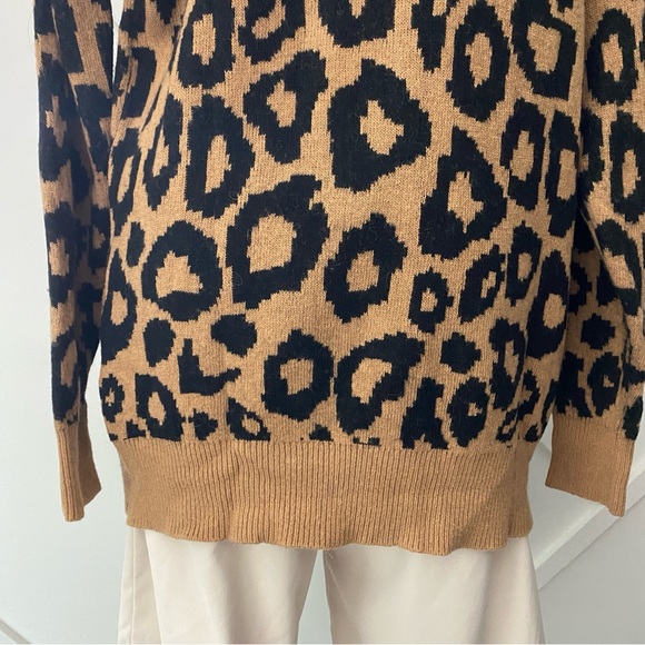 Aritzia Sunday Best Sylvia Alpaca Wool Blend Leopard Print Oversized Cardigan -S - Picture 9 of 15